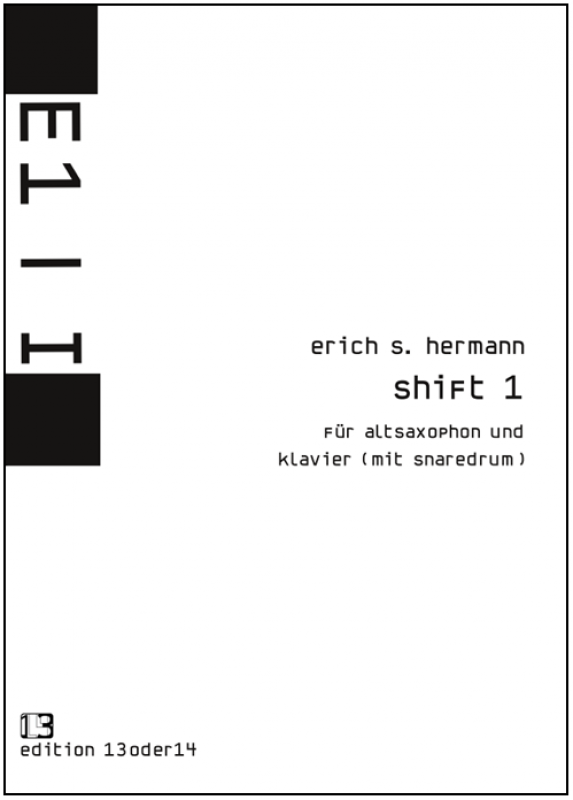 Erich S. Hermann - shift1 für Altsaxophon und Klavier, Noten