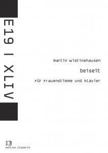 Martin Wistinghausen - Beiseit (Frauenstimme), Noten