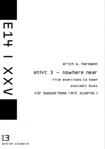 Erich S. Hermann - shift 3 - nowhere near, Noten