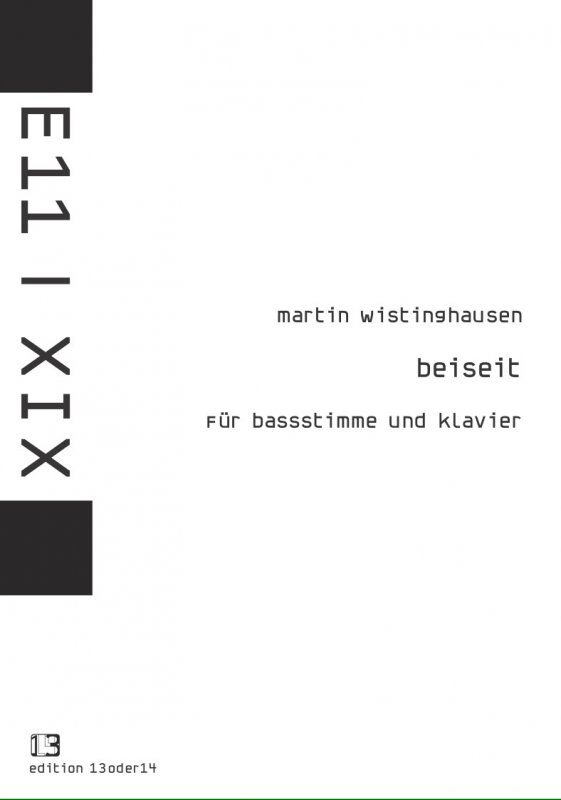 Martin Wistinghausen - Beiseit (Bassstimme), Noten